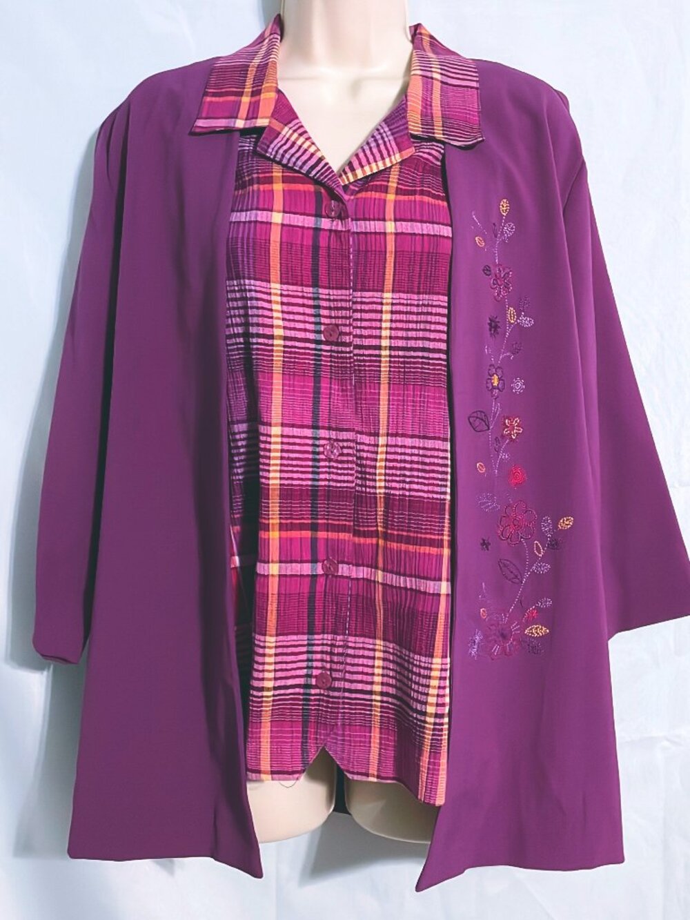 Allison Daley Cute Purple Layered Top Size 14